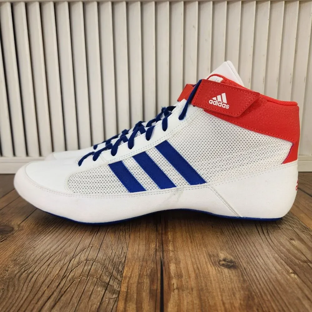 Adidas HVC 2 Wrestling Shoes Mens Sz 13 Red White Blue Patriotic Athletic BD7129